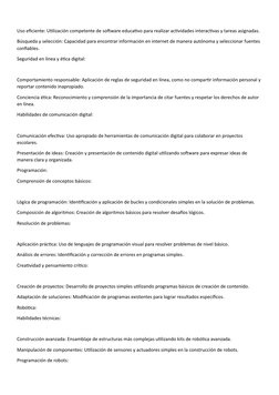 Uso eficiente: Utilización competente de software educativo para realizar actividades interactivas y tareas asignadas.
Búsque