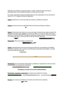 Además de las citadas en el párrafo anterior, existen multitud de tipos de armas no 
propuestas, pero no