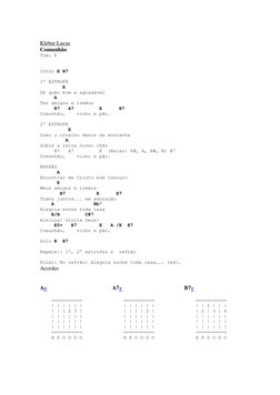 Kleber Lucas 
Comunhão  
Tom: E 
 
 
 
 
Intro E B7 
 
1º ESTROFE 
        E 
Oh quão bom e agradável 
     A 
Ter amigos e