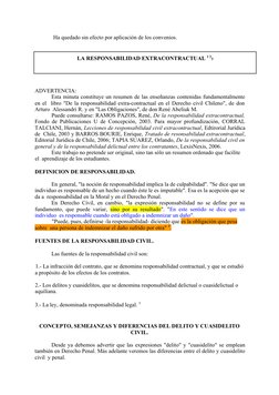 Ha quedado sin efecto por aplicación de los convenios.
LA RESPONSABILIDAD EXTRACONTRACTUAL 1 23
ADVERTENCIA: 
Esta minuta con