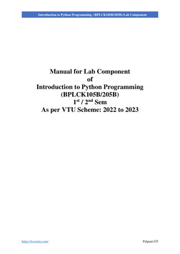 https://tocxten.com/  (https://tocxten.com/)         
 
 Palguni GT 
      Introduction to Python Programming  (BPLCK105B/2
