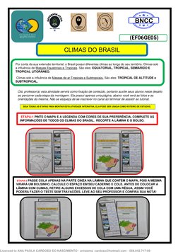 BNCC  
 
CLIMAS DO BRASIL 
Por conta da sua extensão territoria