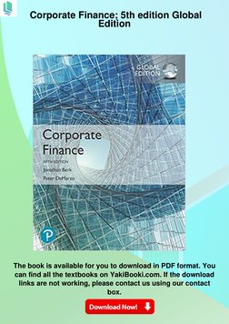 Corporate Finance 5th Edition PDF Download | PDF