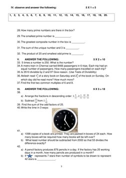 Class 4 Maths Model Paper Term 2 | PDF | Numbers | Prime Number