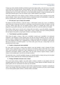 Psicóloga Luanna Peixoto de Lacerda CRP 14/7106-3
Psicologia Clínica
Crianças que estão sentindo ansiedade normalmente aprese