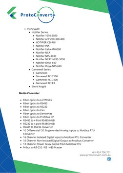 (http://www.linkedin.com/company/protoconverts)Honeywell
Notifier Series
Notifier 1010-2020
Notifier AFP 200-300-400
NOTIFIE