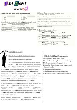 Past Simple A2 Exercises and Comprehension | PDF | Language Arts ...