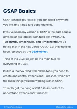 GSAP is incredibly flexible; you can use it anywhere 
you like, and it has zero dependencies.
If you've used any version of G
