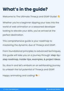 Welcome to The Ultimate Three.js and GSAP Guide! 
Whether you're a beginner dipping your toes into the 
world of web animatio