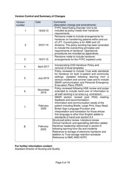 NHS Patient Handover Policy Overview | PDF | Nursing | Patient