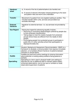 NHS Patient Handover Policy Overview | PDF | Nursing | Patient