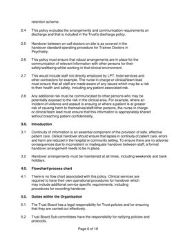 NHS Patient Handover Policy Overview | PDF | Nursing | Patient