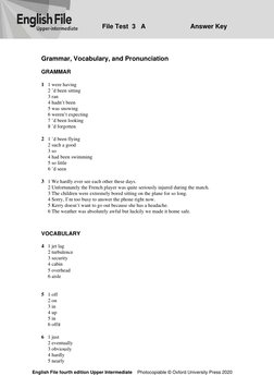 Upper Intermediate Test 3 Answer Key | PDF | English Language | Human ...