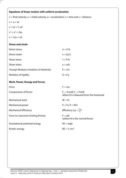 5
Turn over    
S50749A
Equations of linear motion with uniform acceleration
v = final velocity, u = initial velocity, a = ac