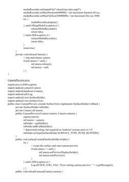 mediaRecorder.setOutputFile("/sdcard/myvideo.mp4"); 
 
 
mediaRecorder.setMaxDuration(600000); //set maximum duration 60