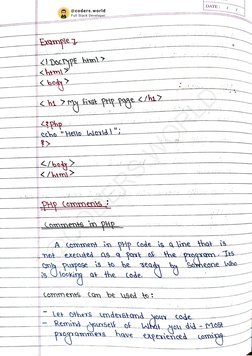 PHP Handwritten Notes | PDF