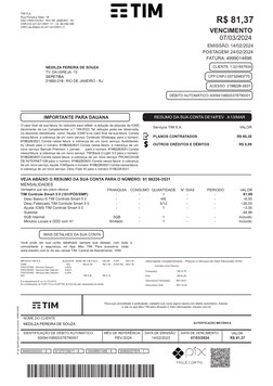 AUTENTICAÇÃO MECÂNICA
VALOR
DATA DE VENCIMENTO
DATA DE EMISSÃO
MÊS DE REFERÊNCIA
IDENTIFICAÇÃO DE DÉBITO AUTOMÁTICO
NOME DO C