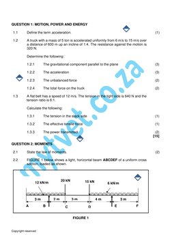 N3 Engineering Science Pdf N3 Engineering Science August 2022 Question Paper | PDF | Force ...