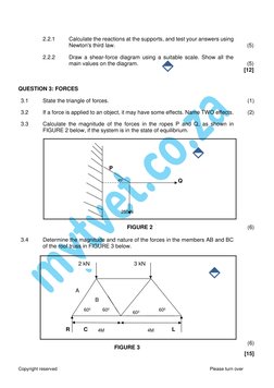 N3 Engineering Science Pdf N3 Engineering Science August 2022 Question Paper | PDF | Force ...