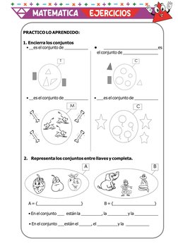 Ejercicios de Conjuntos para 2º Primaria | PDF | Matemáticas