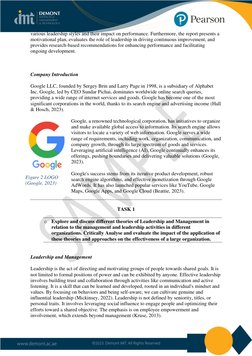 various leadership styles and their impact on performance. Furthermore, the report presents a 
motivational plan, evalu