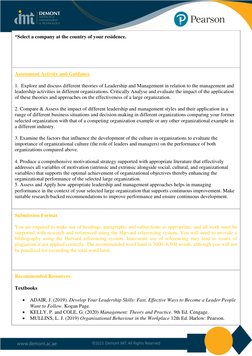 *Select a company at the country of your residence. 
Assessment Activity and Guidance  
 
1.  Explore and discuss diffe