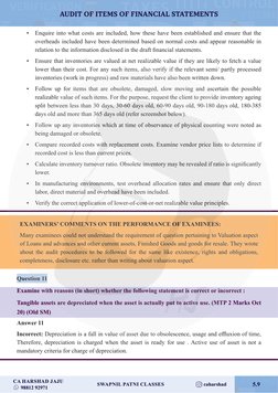 AUDIT OF ITEMS OF FINANCIAL STATEMENTS
Swapnil Patni Classes       
caharshad
CA Harshad Jaju
      98812 92971
5.9
•	 Enquir