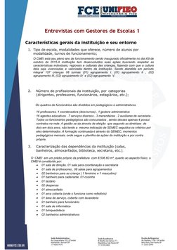 2.
Número de profissionais da instituição, por  categorias 
(dirigentes, professores, funcionários, estagiários, etc.);
Os qu