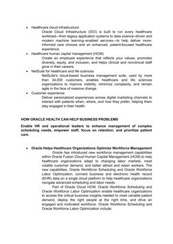 
Healthcare cloud infrastructure
Oracle  Cloud  Infrastructure  (OCI)  is  built  to  run  every  healthcare
workload—from l