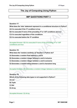 NPTEL Python Previous Year Questions | PDF | Parameter (Computer ...
