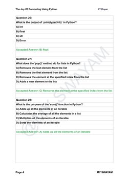 NPTEL Python Previous Year Questions | PDF | Parameter (Computer ...