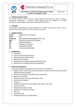 LV & HV Cable Laying Method Statement | PDF | Electrical Connector ...