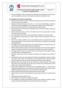 LV & HV Cable Laying Method Statement | PDF | Electrical Connector ...