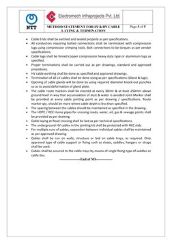 LV & HV Cable Laying Method Statement | PDF | Electrical Connector ...