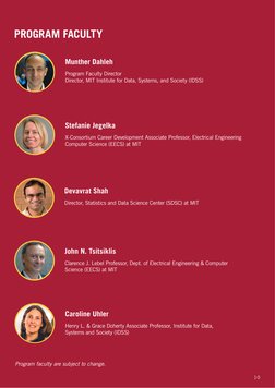 Devavrat Shah
Director, Statistics and Data Science Center (SDSC) at MIT
PROGRAM FACULTY
Munther Dahleh
Program Faculty Direc