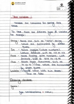 Java Handwritten Notes | PDF