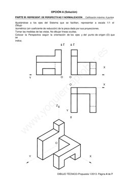 OPCIÓN A (Solución) 
 
PARTE III: REPRESENT. DE PERSPECTIVAS Y NORMALIZACIÓN   Calificación máxima: 4 puntos 
 
Ajustándose