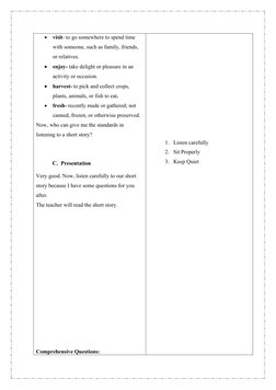 Grade 1 Lesson Plan: Action Words | PDF | English Language | Lesson Plan