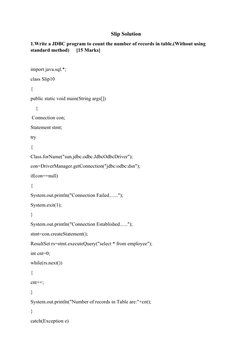 TYBCA Advanced Java Slip Solutions | PDF | Computer Science | Java ...