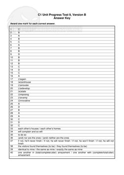 Unit 9 Progress Test B Answer Key | PDF | Teaching Methods & Materials