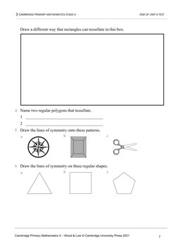 Prim Maths 4 2ed TR Unit 6 Test | PDF