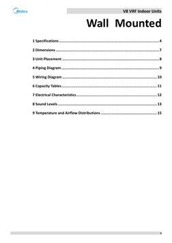 Midea V8 Wall Mounted VRF Units Data | PDF | Pipe (Fluid Conveyance ...