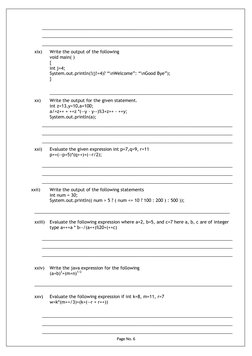 Java Output Prediction Worksheet | PDF | Integer (Computer Science ...