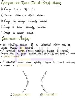Class 10 Light Reflection & Refraction Notes | PDF | Mirror | Optics