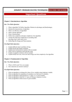 BCA 1st Sem Problem Solving Techniques | PDF | Pointer (Computer ...