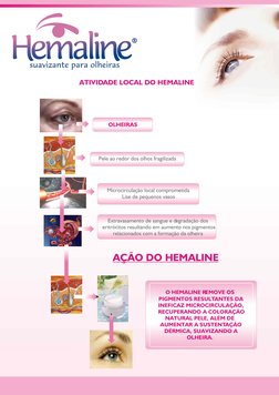 suavizante para olheiras
®
ATIVIDADE LOCAL DO HEMALINE
 
Pele ao redor dos olhos fragilizada
 
 
Microcirculação local compro