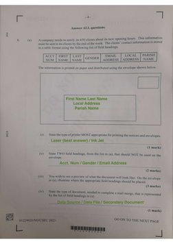 CSEC IT Paper 2 Solutions 2023 | PDF | Computer Data Storage | Backup