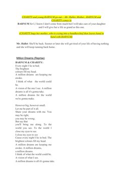 CHARITY and young BARNUM go out :  Mr. Hallet, Mother , BARNUM and
CHARITY comes in
BARNUM Sir I, I know I don't come from mu