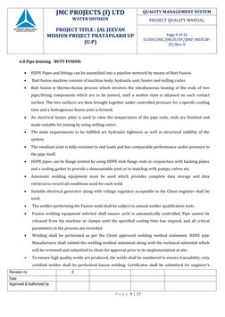 HDPE Pipe Laying Method Statement | PDF | Pipe (Fluid Conveyance) | Welding