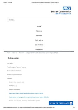 EDACS: Eating & Drinking Ability Scale | PDF | Cerebral Palsy | Health Care